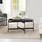 Armen Living Dua Concrete and Metal Round Modern Coffee Table LCDUCOBLCC - alternate 7